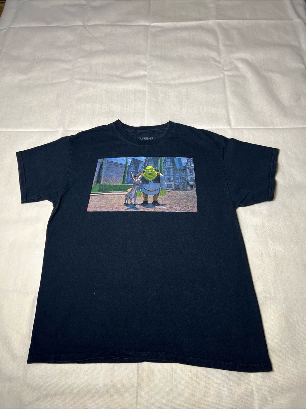Shrek cotton t-shirt with graphic of Shrek and Donkey